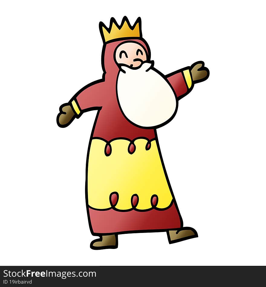 cartoon doodle wise king