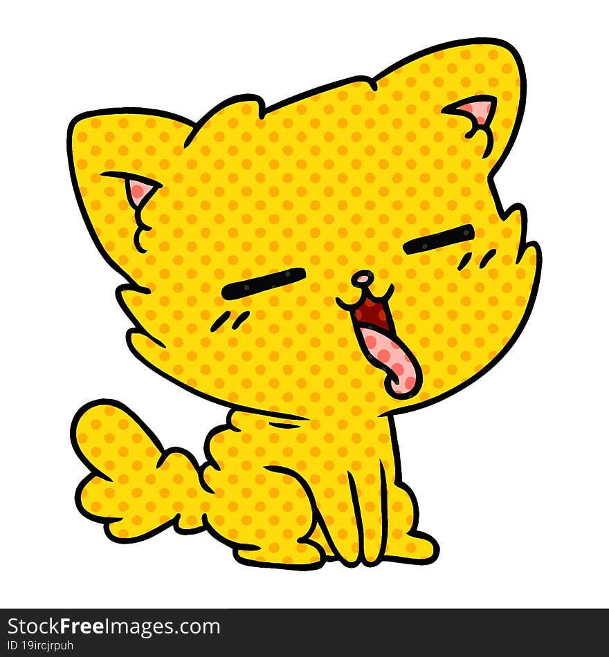 Cartoon Of Cute Kawaii Cat