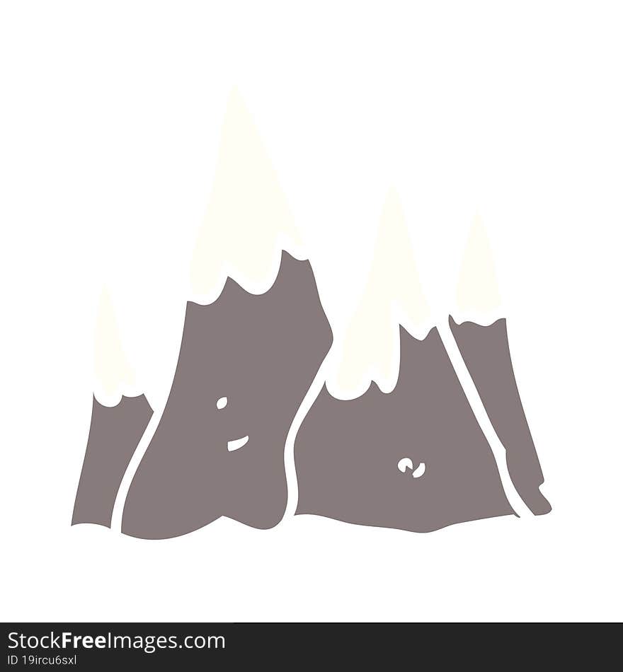 Cartoon Doodle Tall Mountains