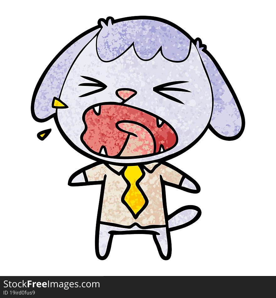 cute cartoon dog barking. cute cartoon dog barking