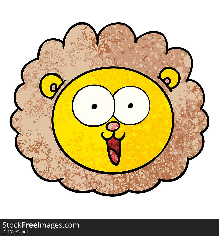 cartoon lion face. cartoon lion face