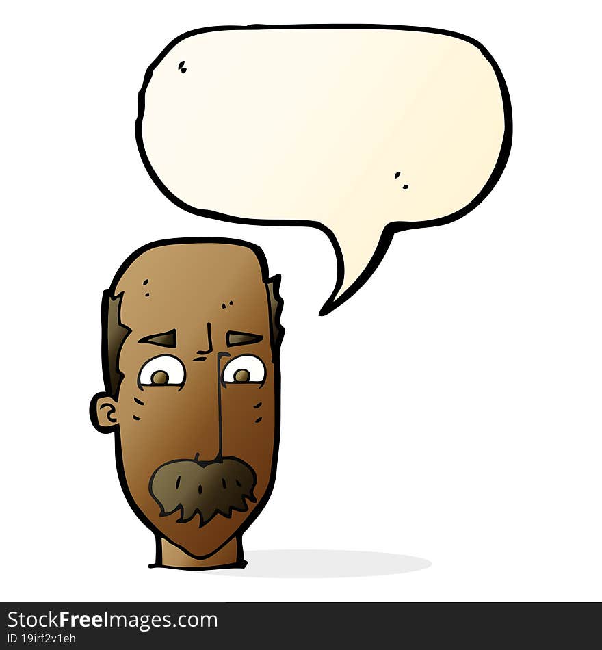 cartoon annnoyed old man with speech bubble