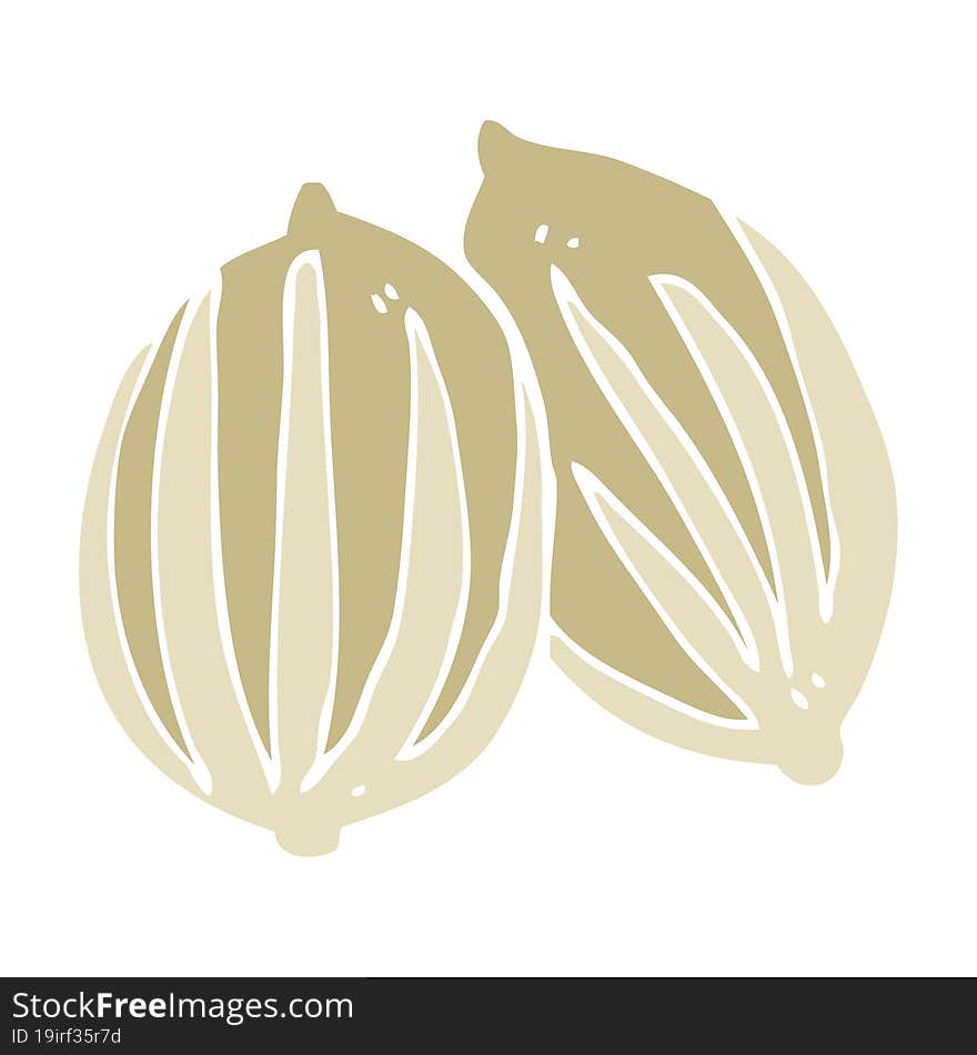 flat color illustration of seeds. flat color illustration of seeds