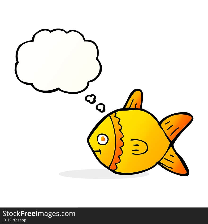 Cartoon Fish With Thought Bubble