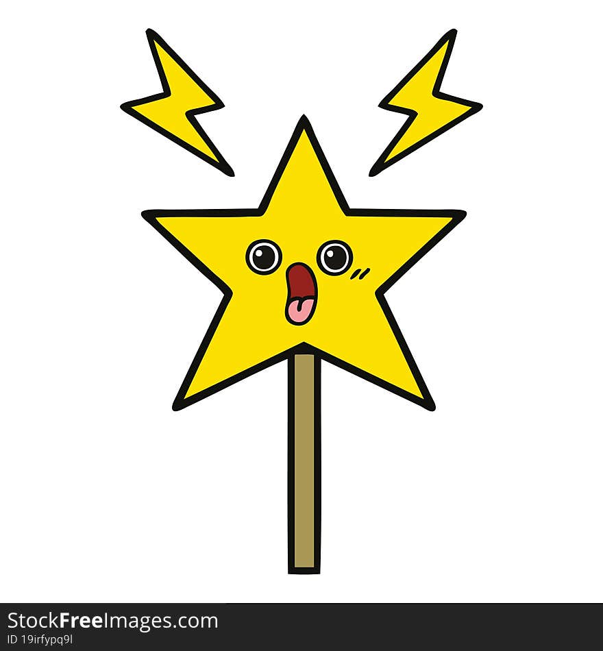 cute cartoon magic wand