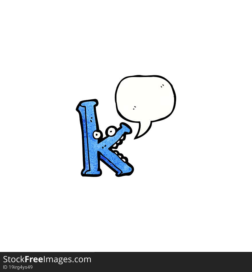 Cartoon Letter K