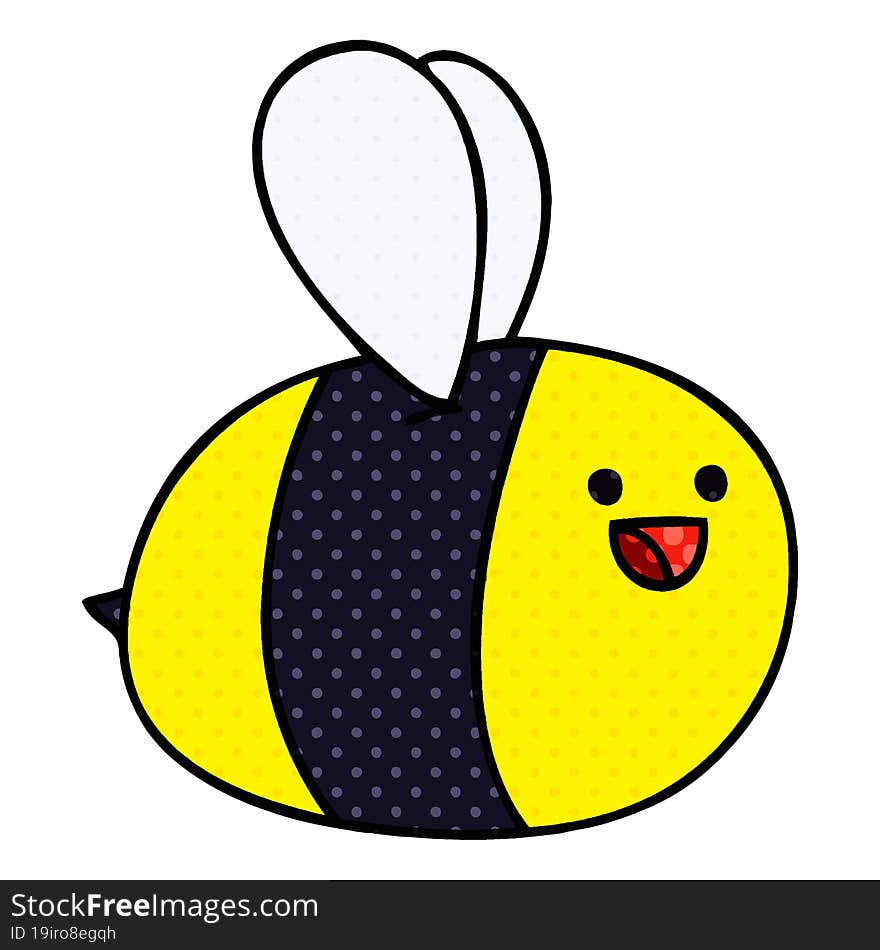 comic book style quirky cartoon bumblebee. comic book style quirky cartoon bumblebee