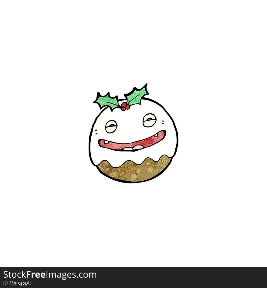 Cartoon Christmas Pudding