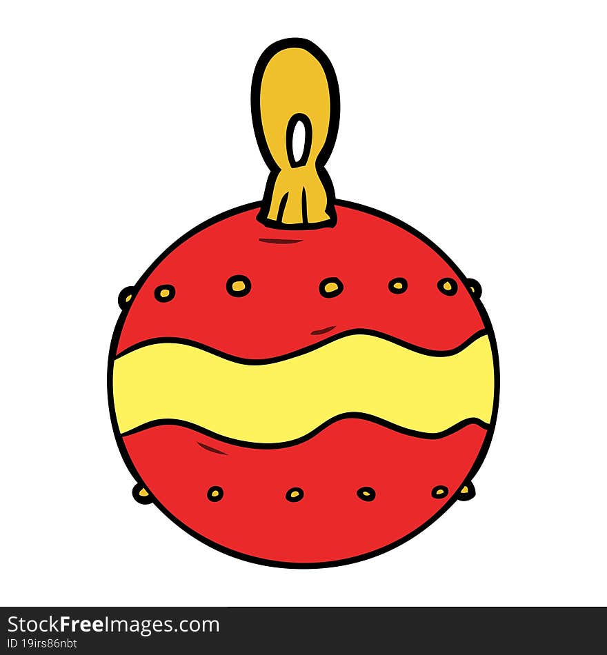 cartoon christmas bauble decoration. cartoon christmas bauble decoration