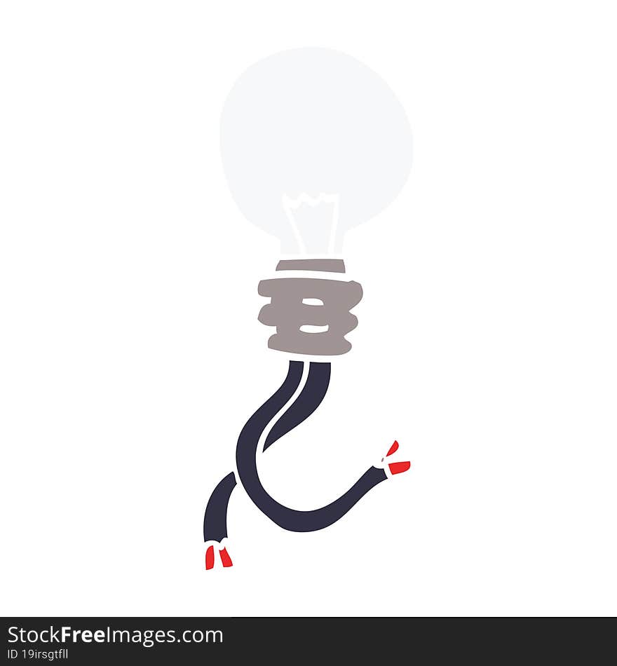 cartoon doodle electric light bulb