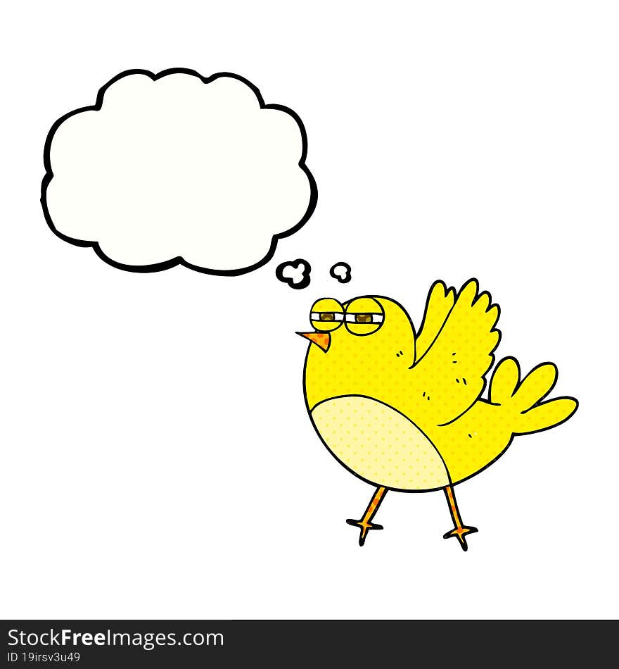 Thought Bubble Cartoon Bird