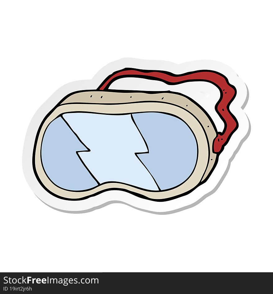 sticker of a cartoon goggles