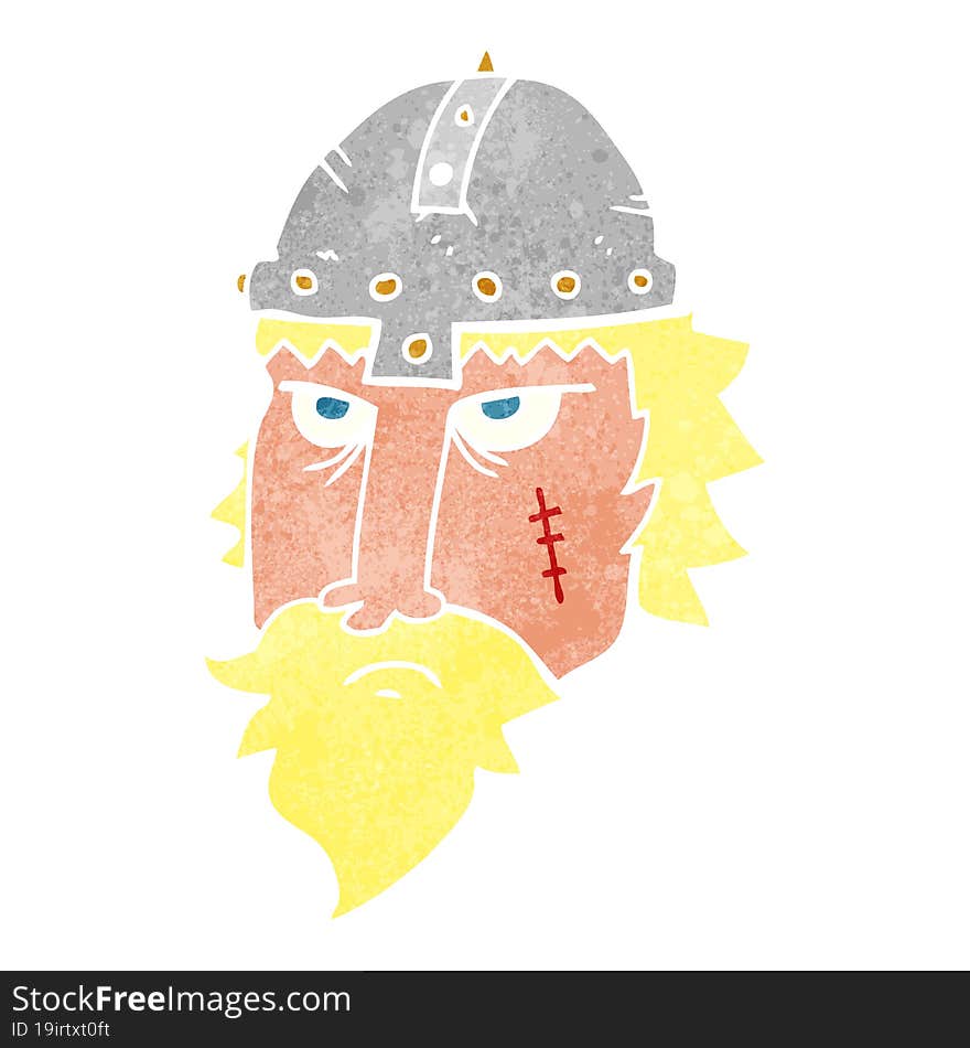 retro cartoon viking warrior