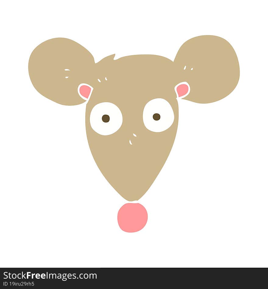 Flat Color Illustration Of A Cartoon Mouse