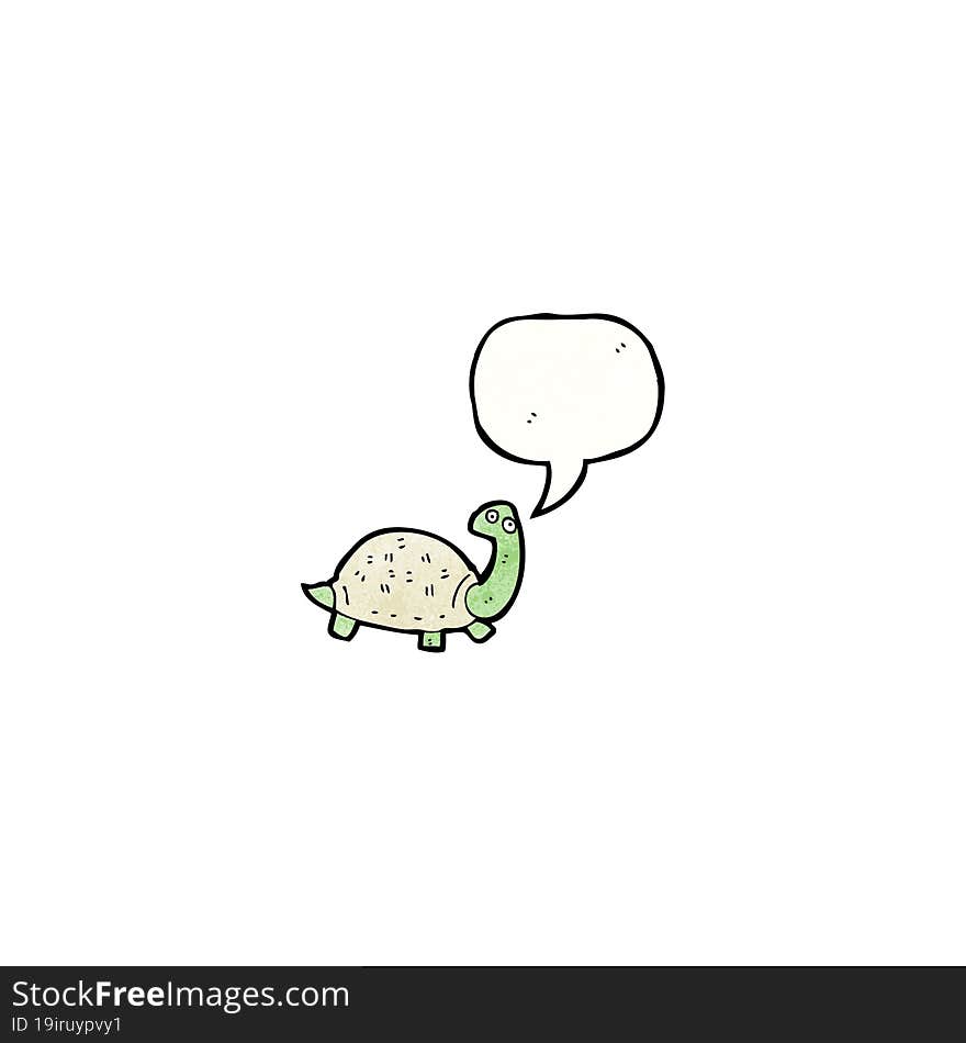 cartoon tortoise with speech bubble