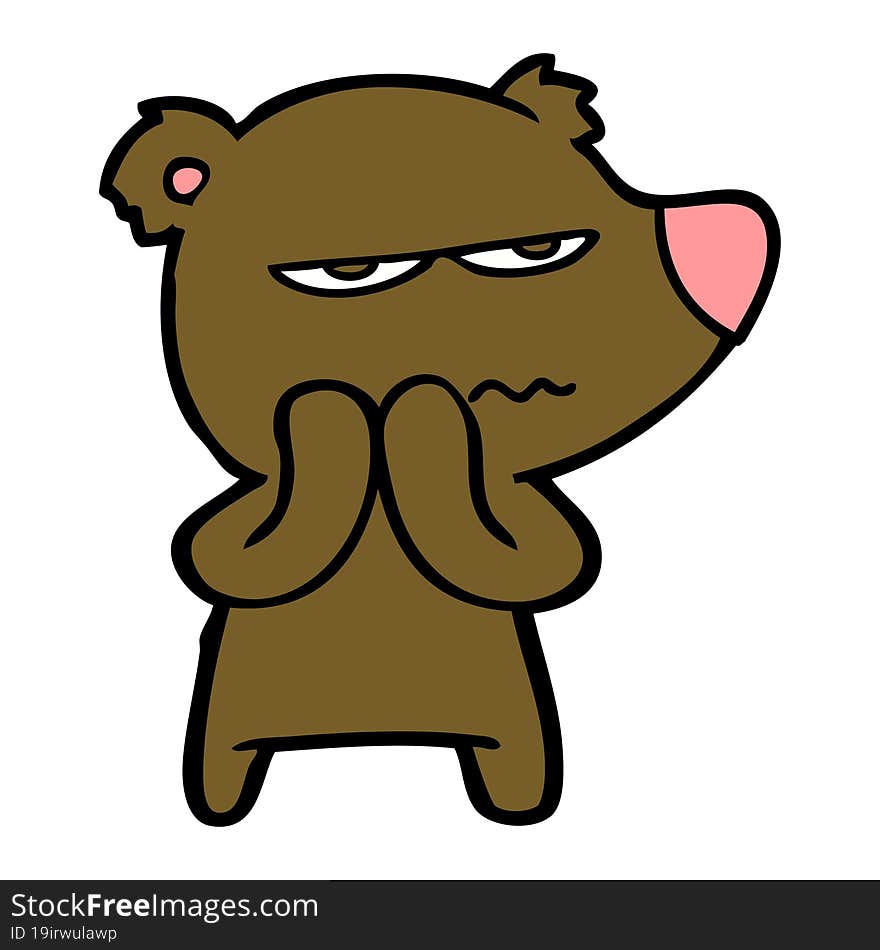 angry bear cartoon. angry bear cartoon