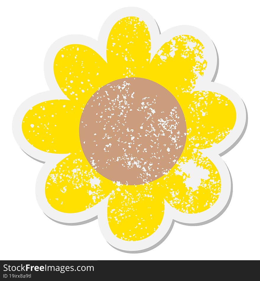 sunflower grunge sticker