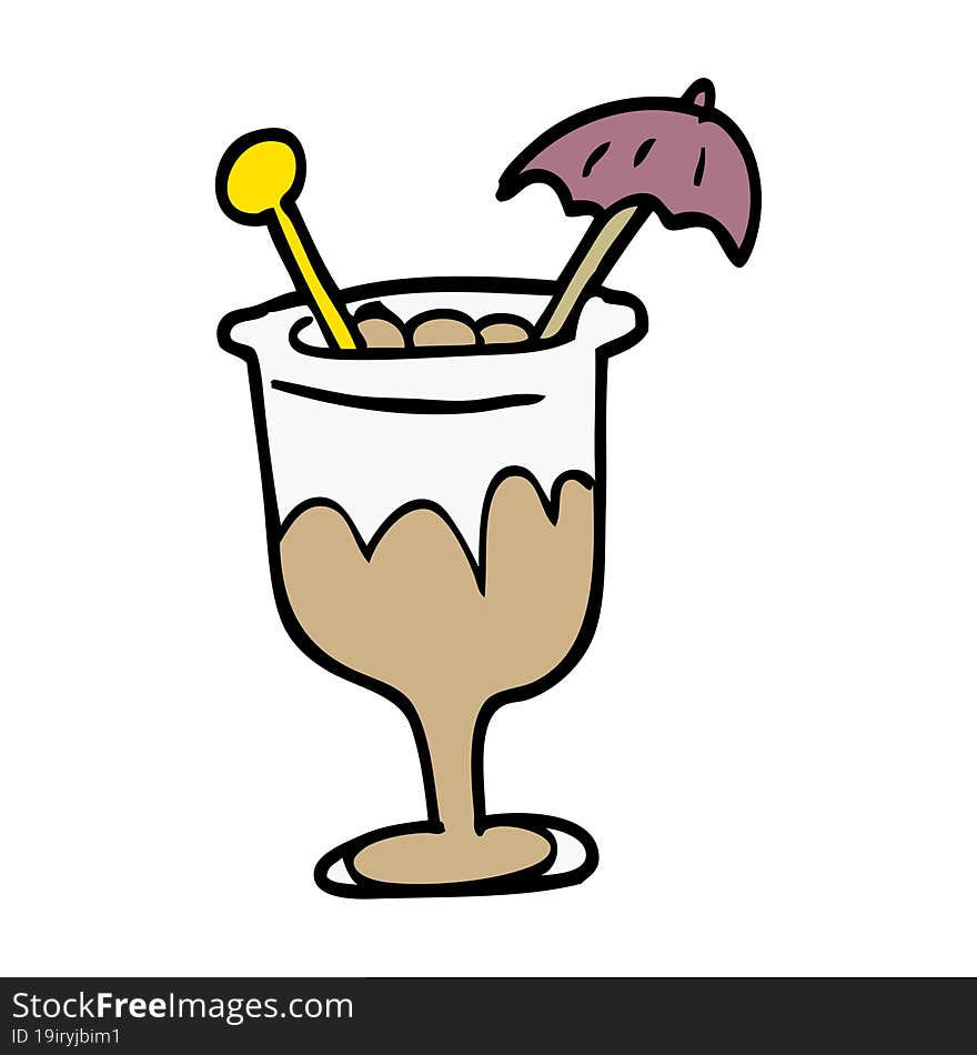 Cartoon Doodle Cocktail