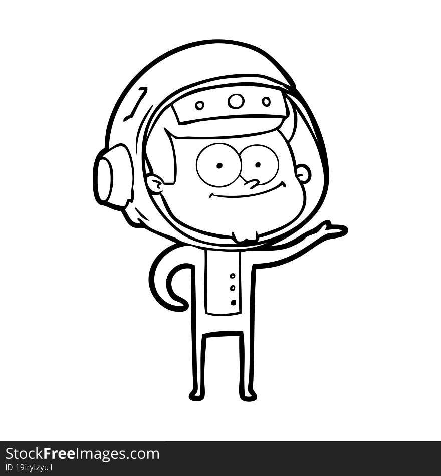 happy astronaut cartoon. happy astronaut cartoon