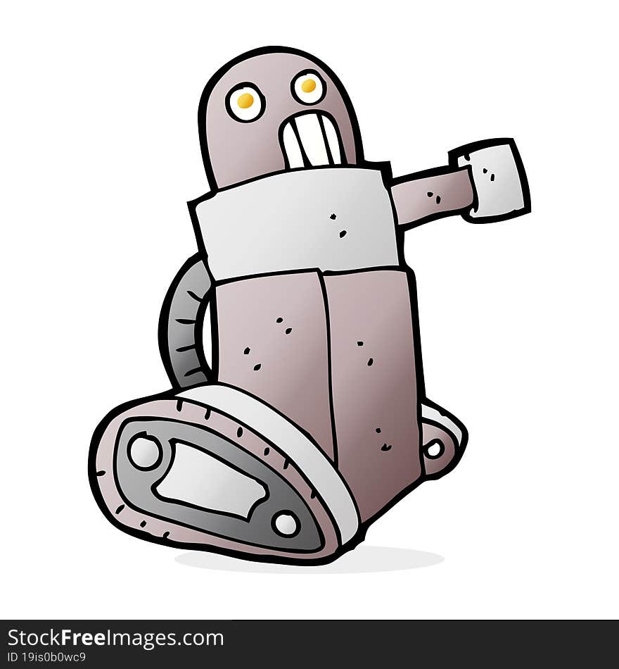 cartoon tank robot