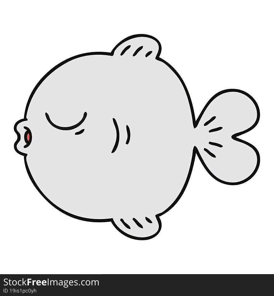 quirky hand drawn cartoon fish