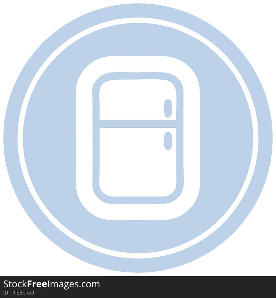 kitchen refrigerator circular icon