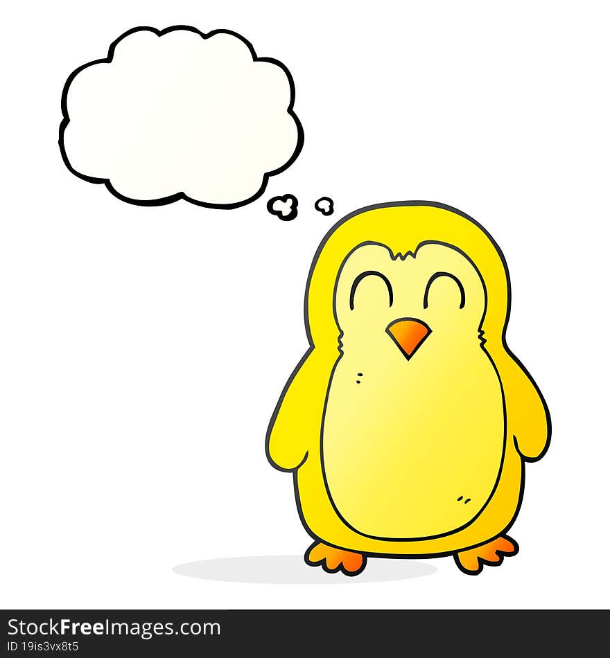 Thought Bubble Cartoon Bird