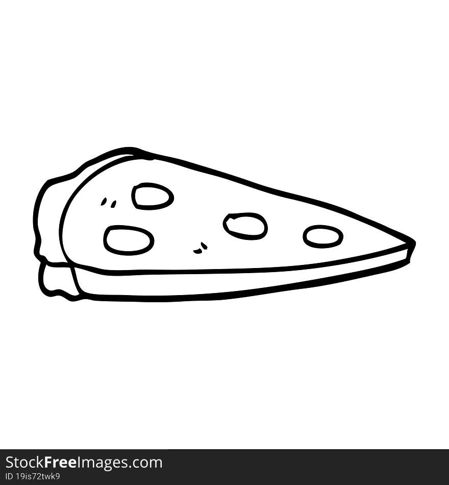 line drawing cartoon pizza