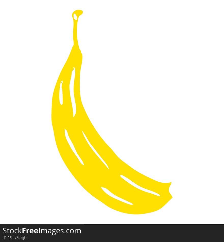 cartoon doodle yellow banana