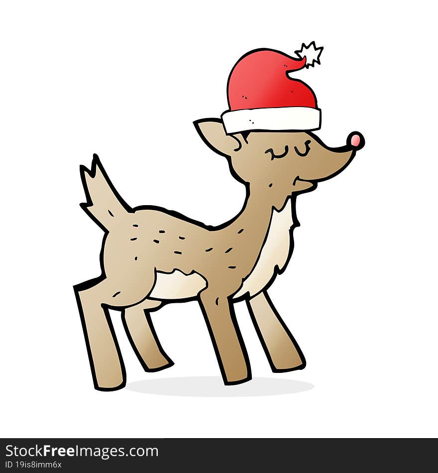 cartoon cute christmas reindeer