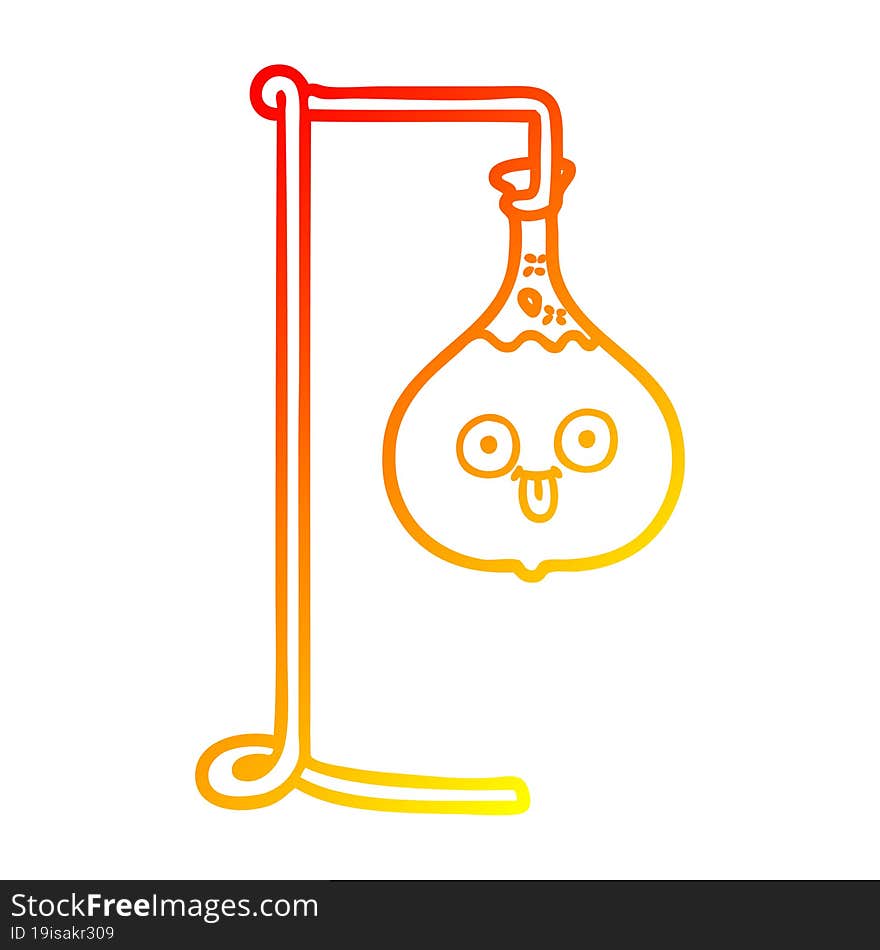 warm gradient line drawing cartoon science experiment