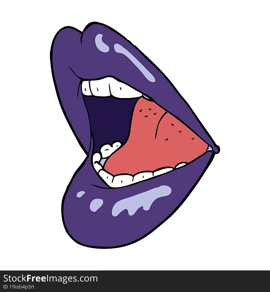 cartoon open mouth