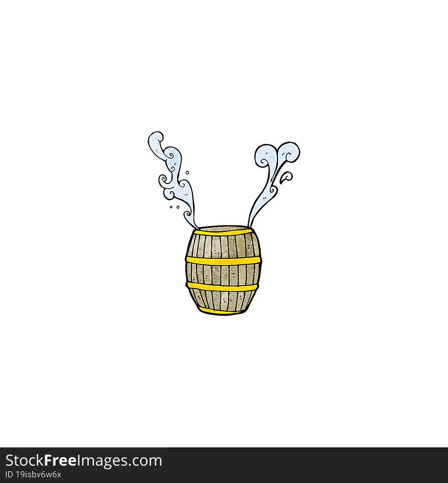 cartoon barrel of water