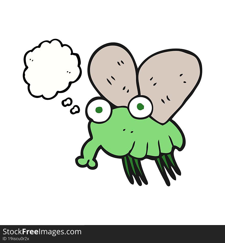 Thought Bubble Cartoon Fly