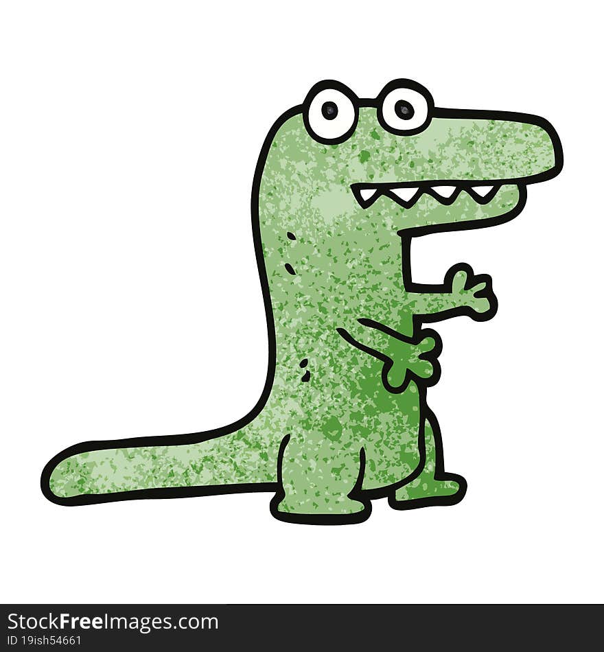 cartoon doodle crocodile