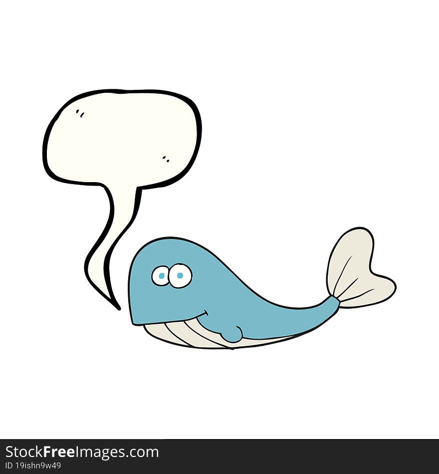 Speech Bubble Cartoon Whale