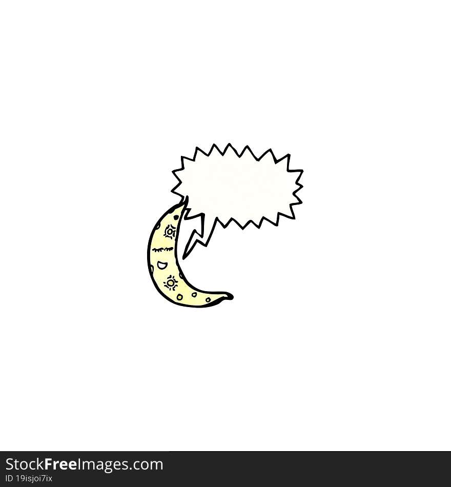 cartoon crescent moon