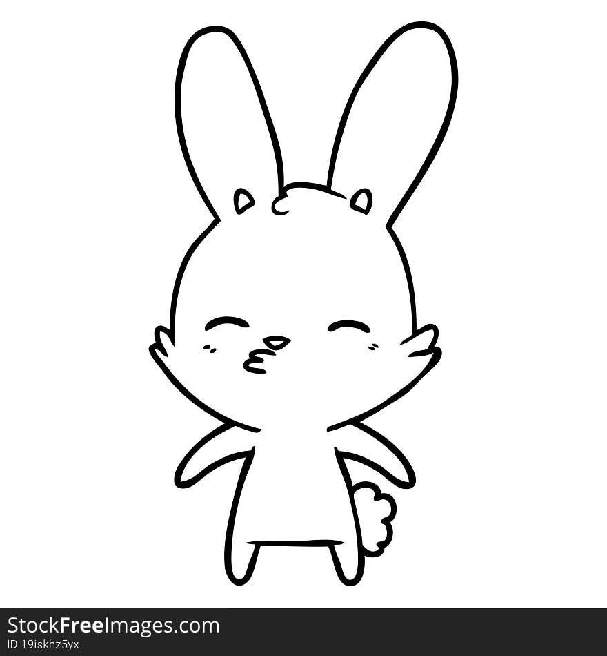 curious bunny cartoon. curious bunny cartoon