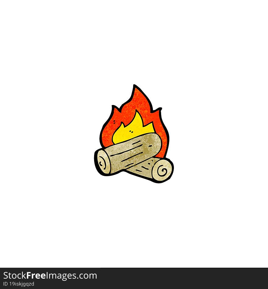 Cartoon Wood Fire