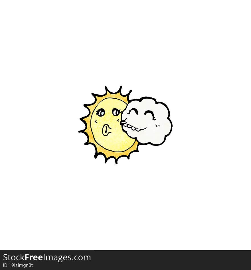 cloud and sun cartoon