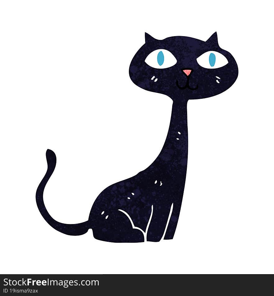 cartoon black cat