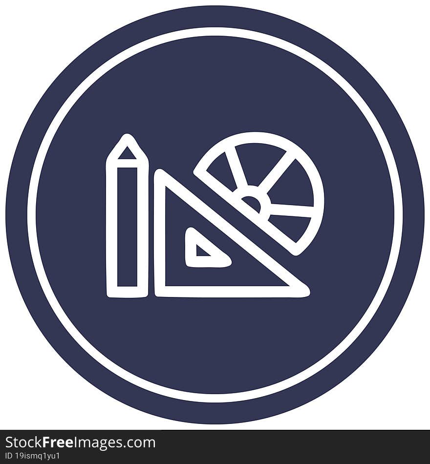 Math Equipment Circular Icon