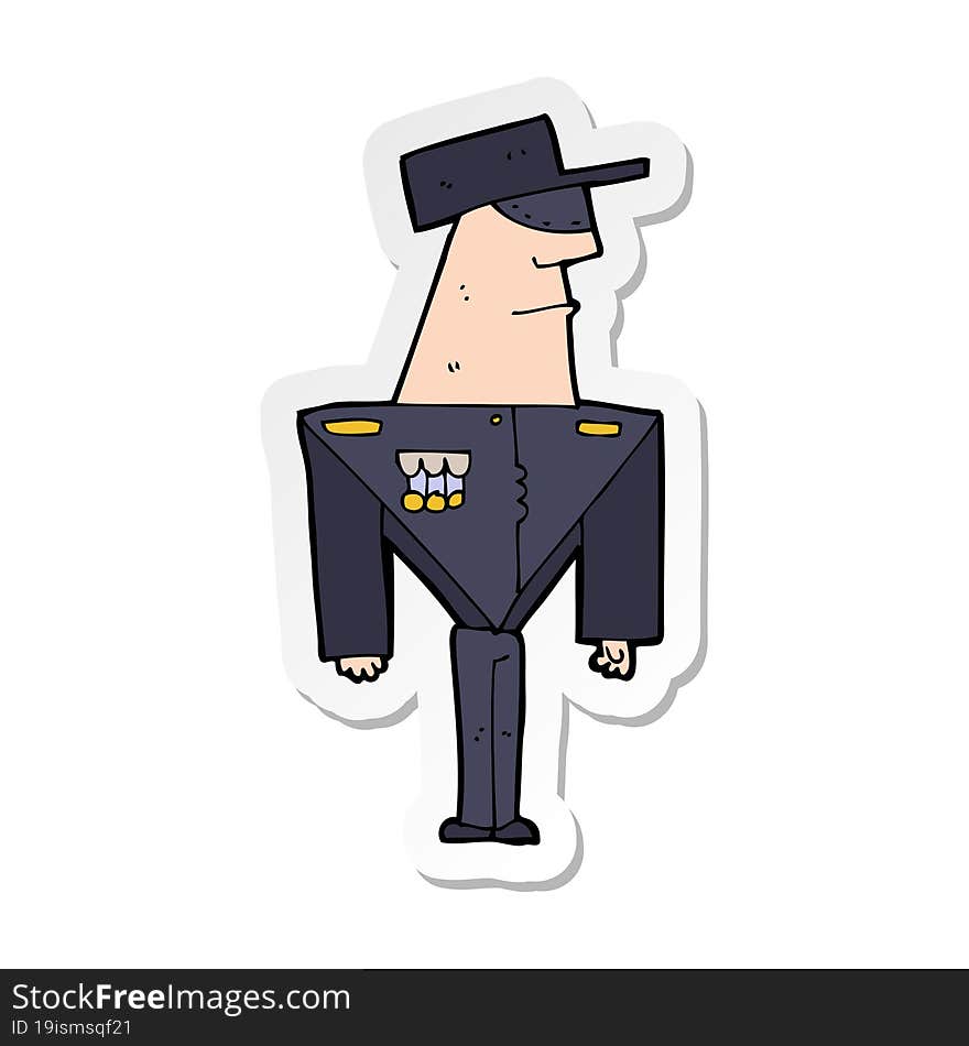 sticker of a cartoon guard