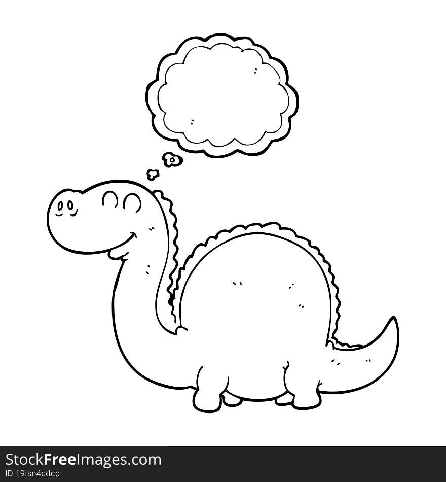 thought bubble cartoon dinosaur