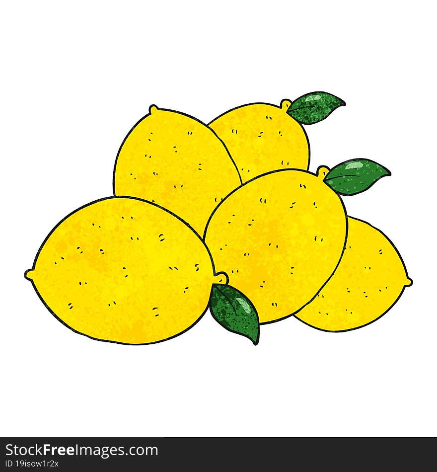 textured cartoon lemons