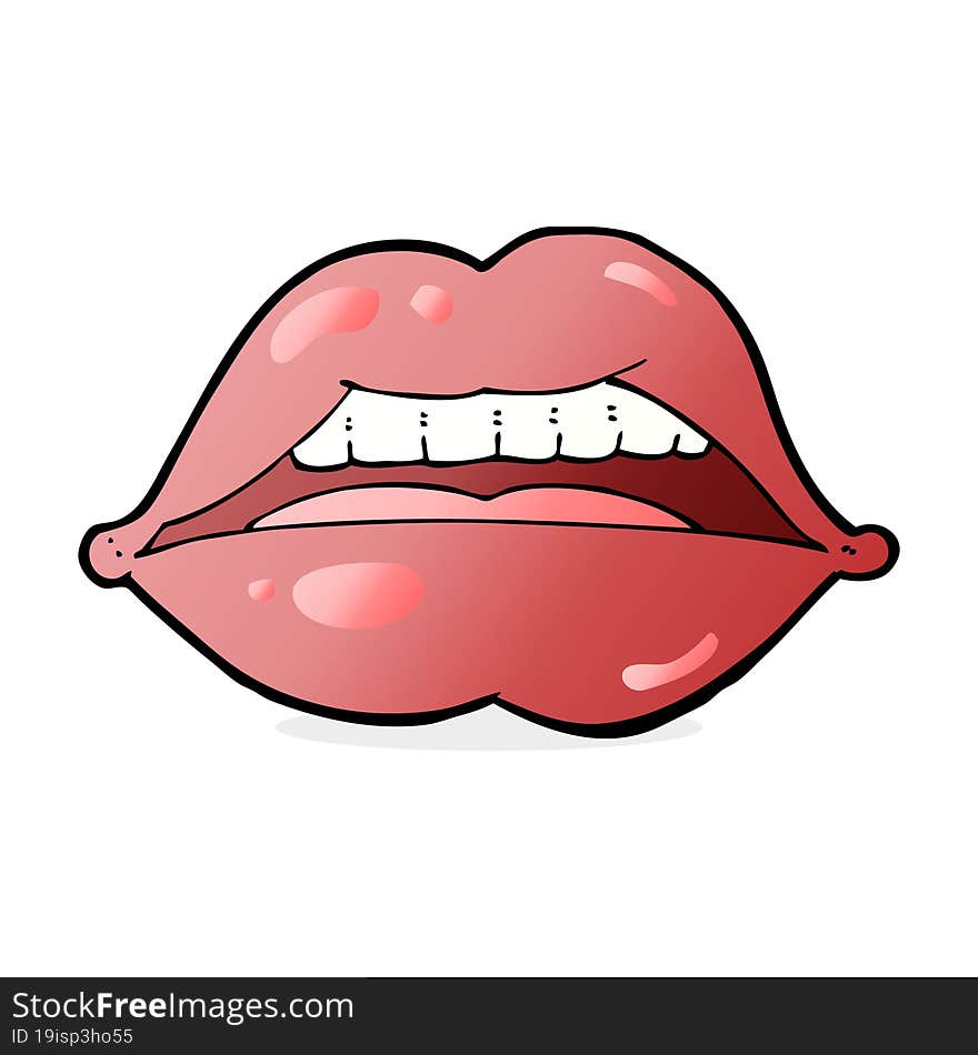 cartoon sexy lips symbol