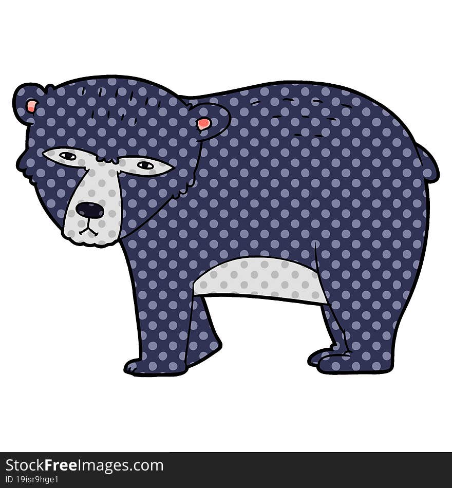 cartoon serious bear. cartoon serious bear