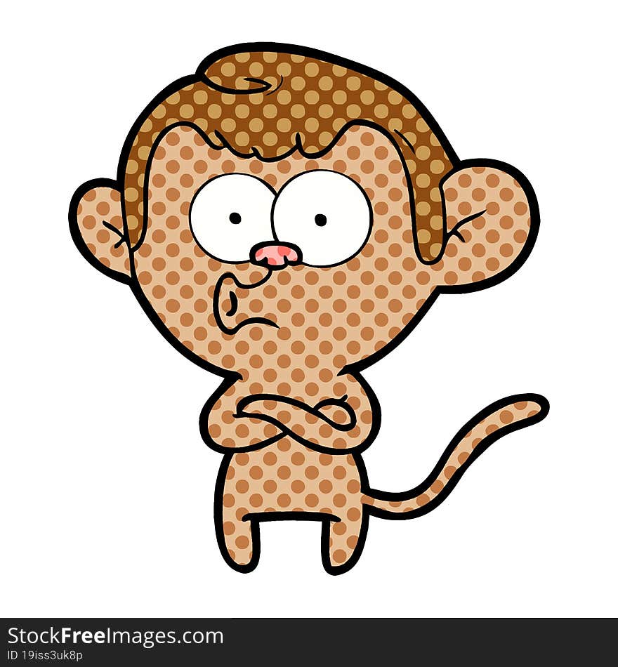 cartoon surprised monkey. cartoon surprised monkey