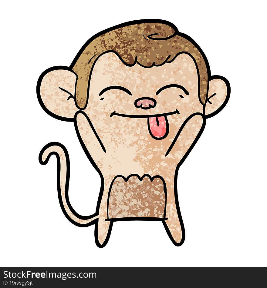 funny cartoon monkey. funny cartoon monkey