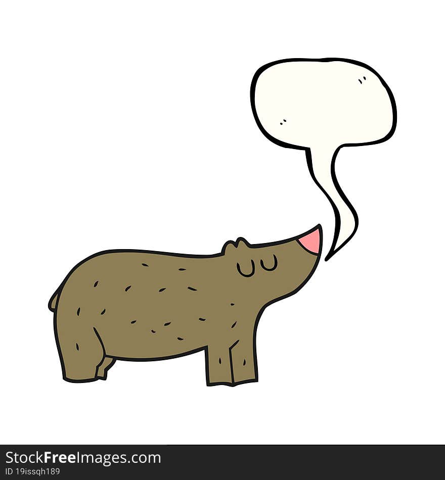 speech bubble cartoon bear